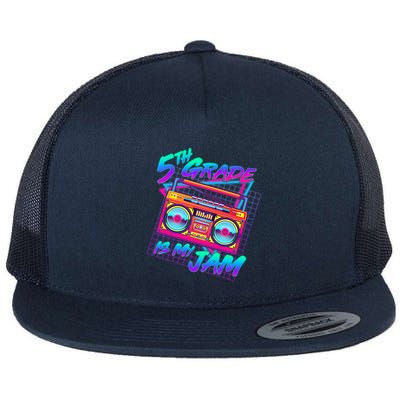 Retro 80's Fifth Grade Is My Jam Neon Boombox Flatbill Hat