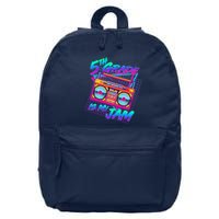 Retro 80's Fifth Grade Is My Jam Neon Boombox 16 in Basic Backpack