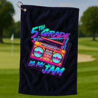 Retro 80's Fifth Grade Is My Jam Neon Boombox Golf Towel
