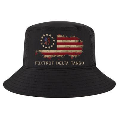 Resist 8647 Foxtrot Delta Tango USA Flag Protest Women Cool Comfort Performance Bucket Hat
