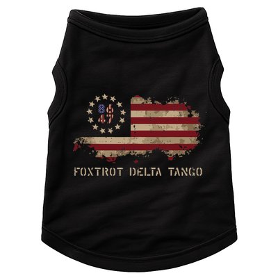 Resist 8647 Foxtrot Delta Tango USA Flag Protest Women Doggie Tank