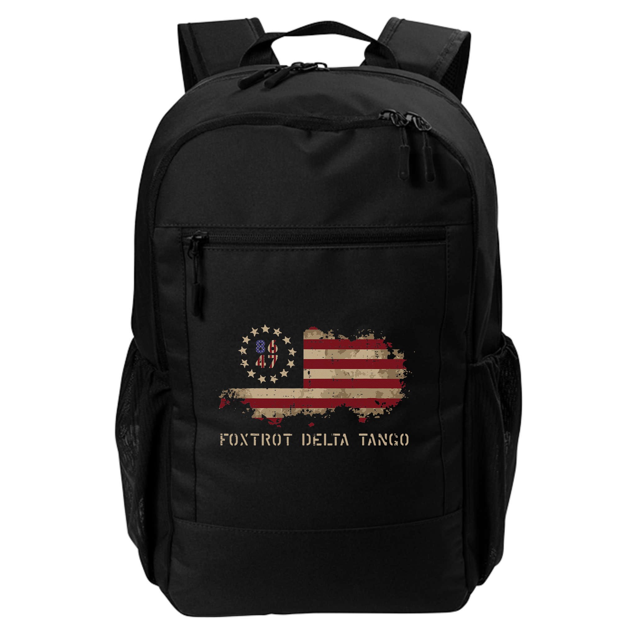 Resist 8647 Foxtrot Delta Tango USA Flag Protest Women Backpack