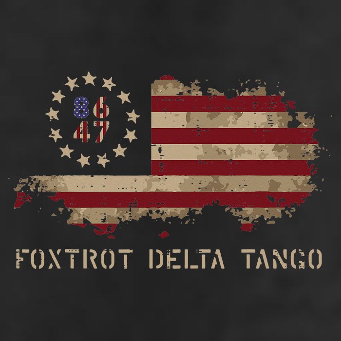 Resist 8647 Foxtrot Delta Tango USA Flag Protest Women 11oz C Handle Ceramic Mug