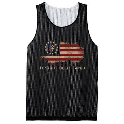 Resist 8647 Foxtrot Delta Tango USA Flag Protest Women Mesh Reversible Basketball Jersey Tank