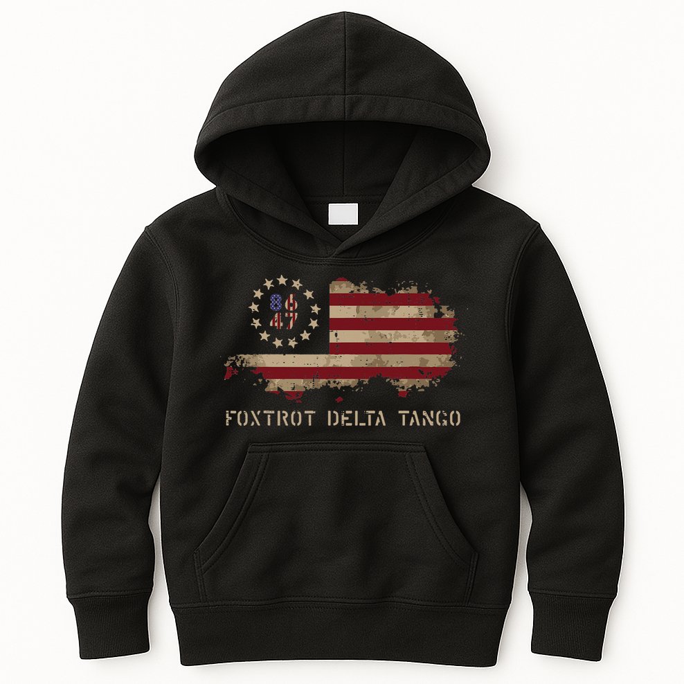 Resist 8647 Foxtrot Delta Tango USA Flag Protest Women Kids Hoodie