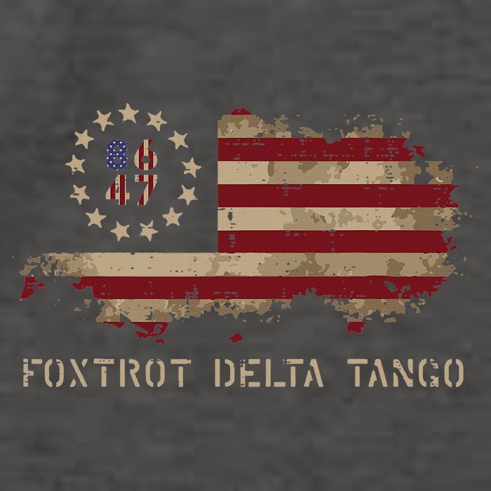 Resist 8647 Foxtrot Delta Tango USA Flag Protest Women Vector Backpack