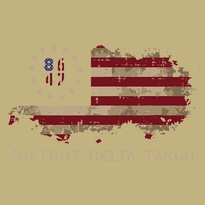 Resist 8647 Foxtrot Delta Tango USA Flag Protest Women Cooling Performance Crew T-Shirt