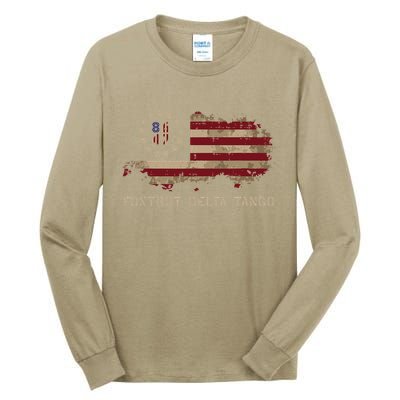 Resist 8647 Foxtrot Delta Tango USA Flag Protest Women Tall Long Sleeve T-Shirt