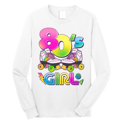 Retro 80's Girl Cute Roller Skates Long Sleeve Shirt