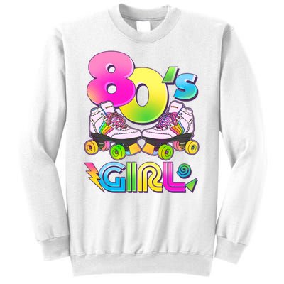 Retro 80's Girl Cute Roller Skates Sweatshirt