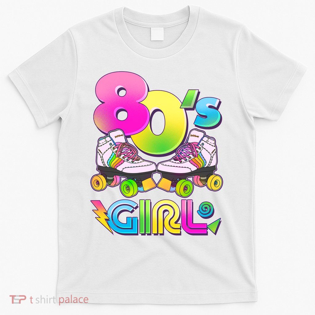 Retro 80's Girl Cute Roller Skates T-Shirt