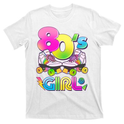 Retro 80's Girl Cute Roller Skates T-Shirt