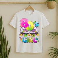 Retro 80's Girl Cute Roller Skates T-Shirt