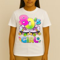 Retro 80's Girl Cute Roller Skates T-Shirt