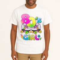 Retro 80's Girl Cute Roller Skates Tall T-Shirt