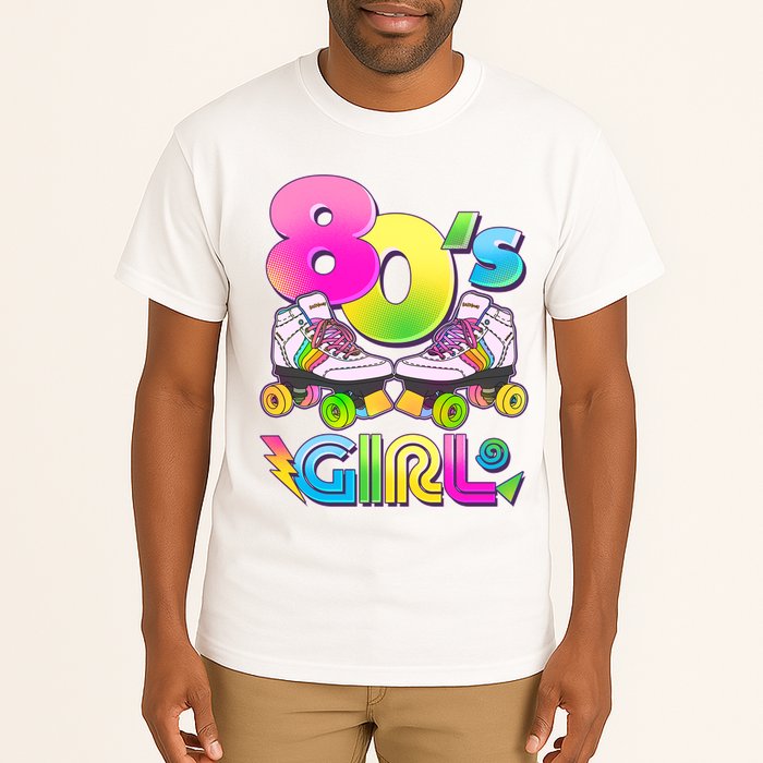 Retro 80's Girl Cute Roller Skates Tall T-Shirt