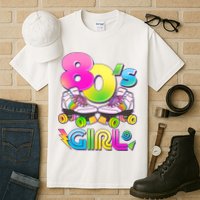 Retro 80's Girl Cute Roller Skates Tall T-Shirt