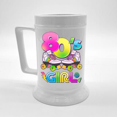 Retro 80's Girl Cute Roller Skates Beer Stein