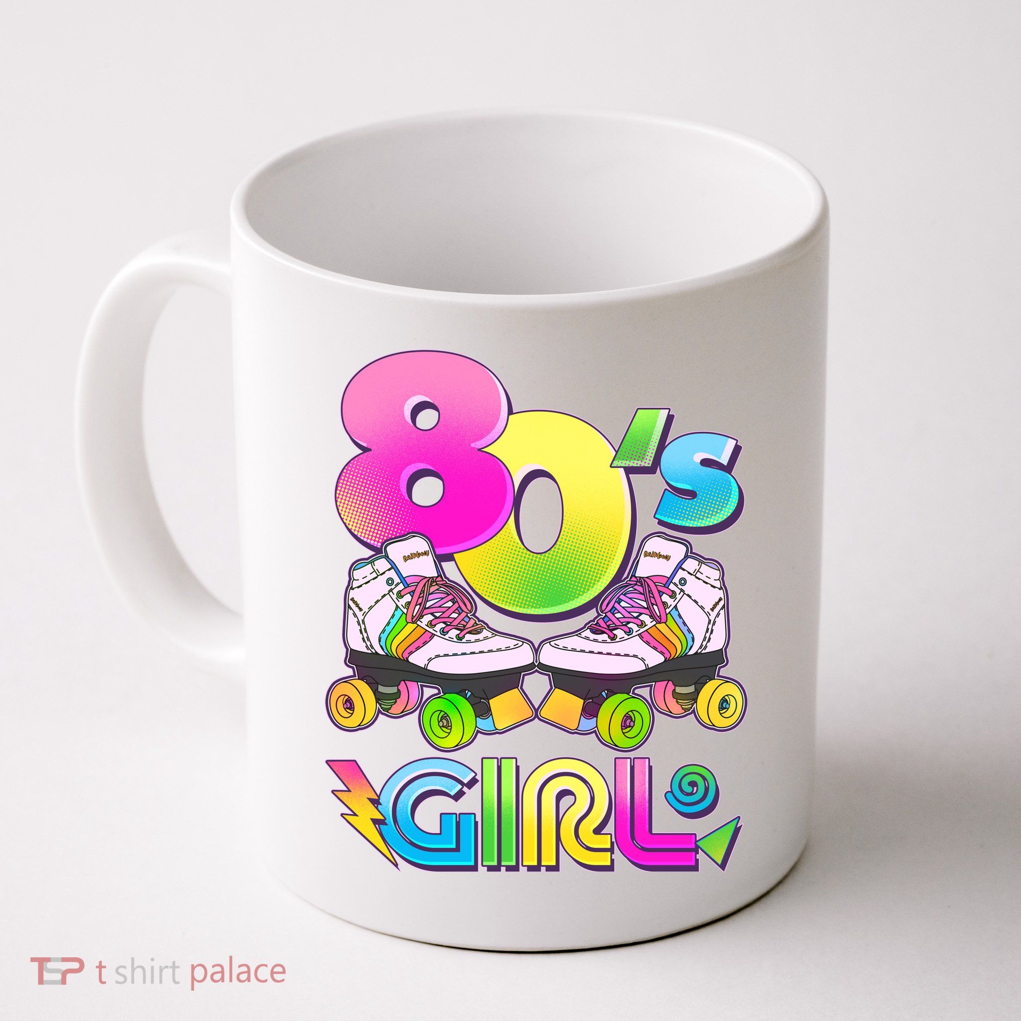 Retro 80's Girl Cute Roller Skates Mug
