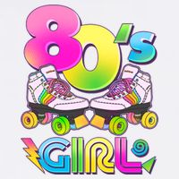 Retro 80's Girl Cute Roller Skates Womens T-Shirt