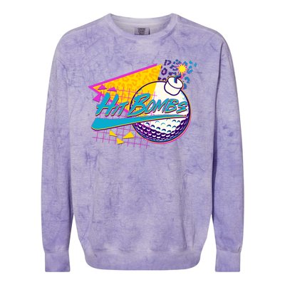 Retro 80's Hit Bombs Golfing Colorblast Crewneck Sweatshirt