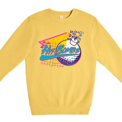 Retro 80's Hit Bombs Golfing Premium Crewneck Sweatshirt