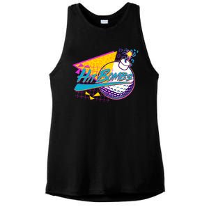 Retro 80's Hit Bombs Golfing Ladies PosiCharge Tri-Blend Wicking Tank