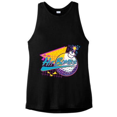 Retro 80's Hit Bombs Golfing Ladies PosiCharge Tri-Blend Wicking Tank