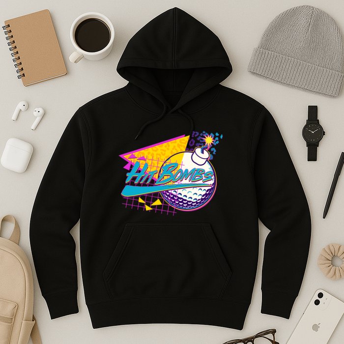 Retro 80's Hit Bombs Golfing Hoodie