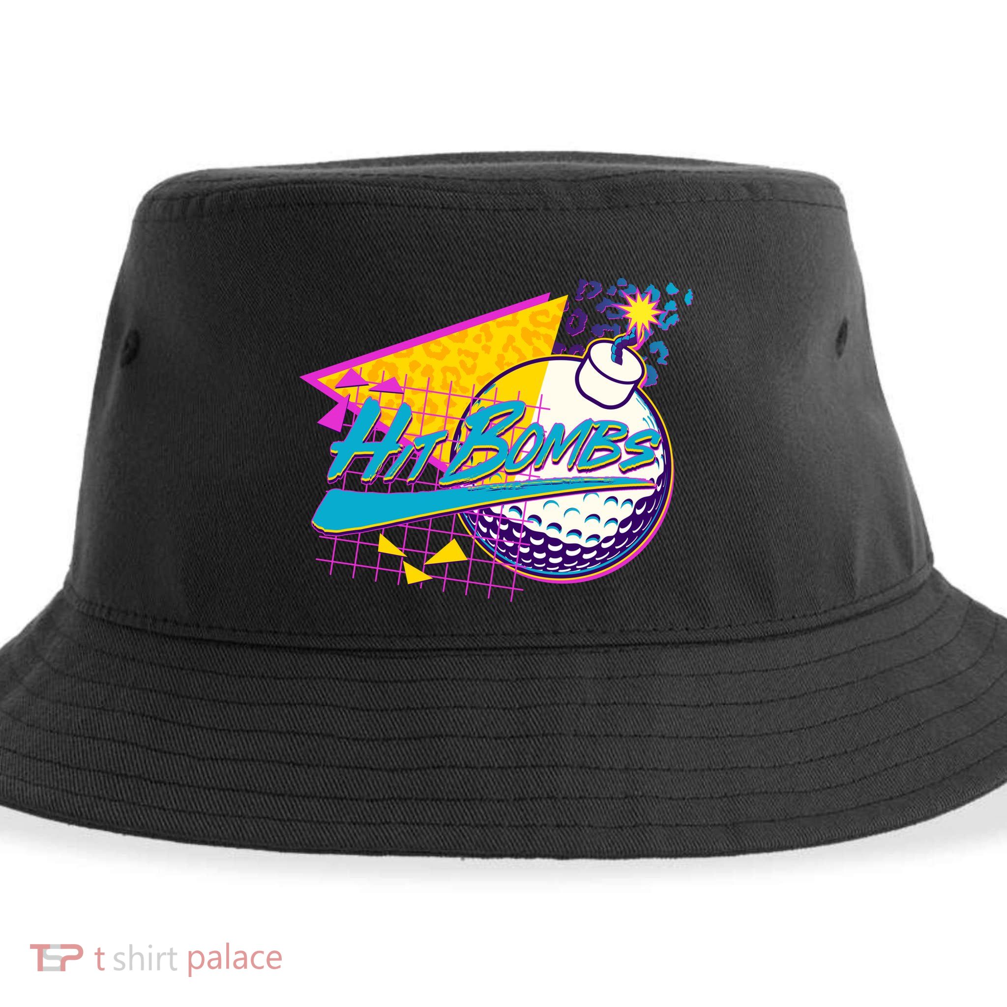 Retro 80's Hit Bombs Golfing Sustainable Bucket Hat