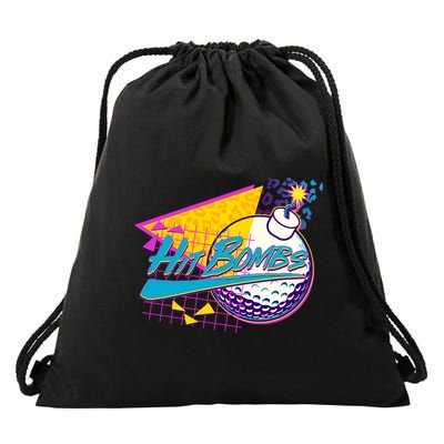 Retro 80's Hit Bombs Golfing Drawstring Bag