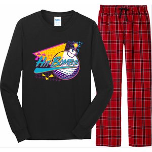 Retro 80's Hit Bombs Golfing Long Sleeve Pajama Set