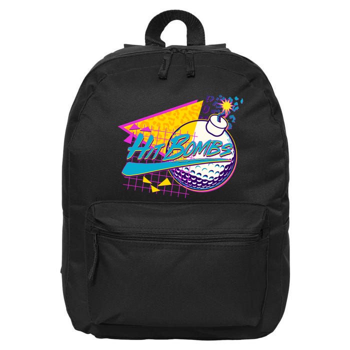 Retro 80's Hit Bombs Golfing 16 in Basic Backpack