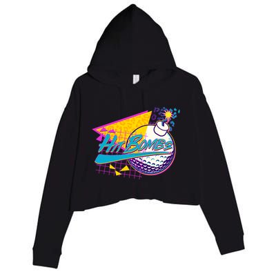 Retro 80's Hit Bombs Golfing Crop Fleece Hoodie