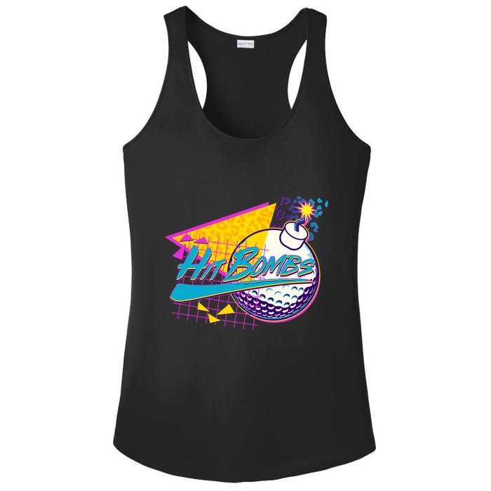 Retro 80's Hit Bombs Golfing Ladies PosiCharge Competitor Racerback Tank