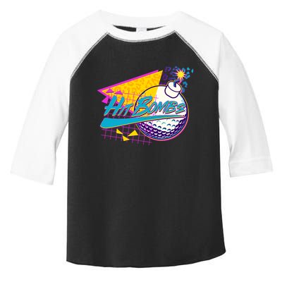 Retro 80's Hit Bombs Golfing Toddler Fine Jersey T-Shirt