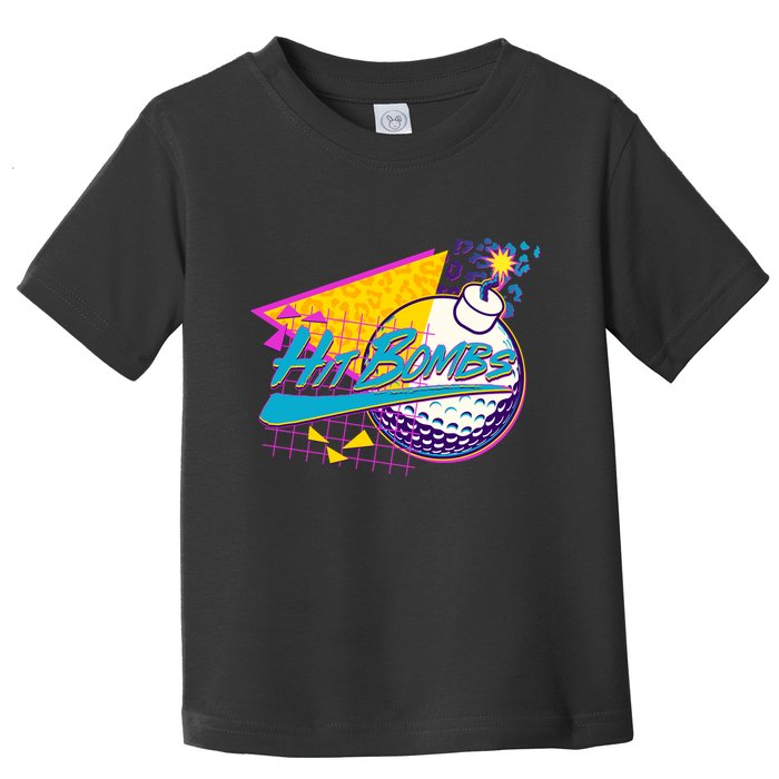 Retro 80's Hit Bombs Golfing Toddler T-Shirt