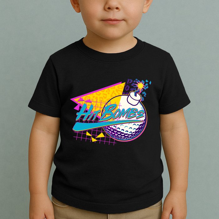 Retro 80's Hit Bombs Golfing Toddler T-Shirt