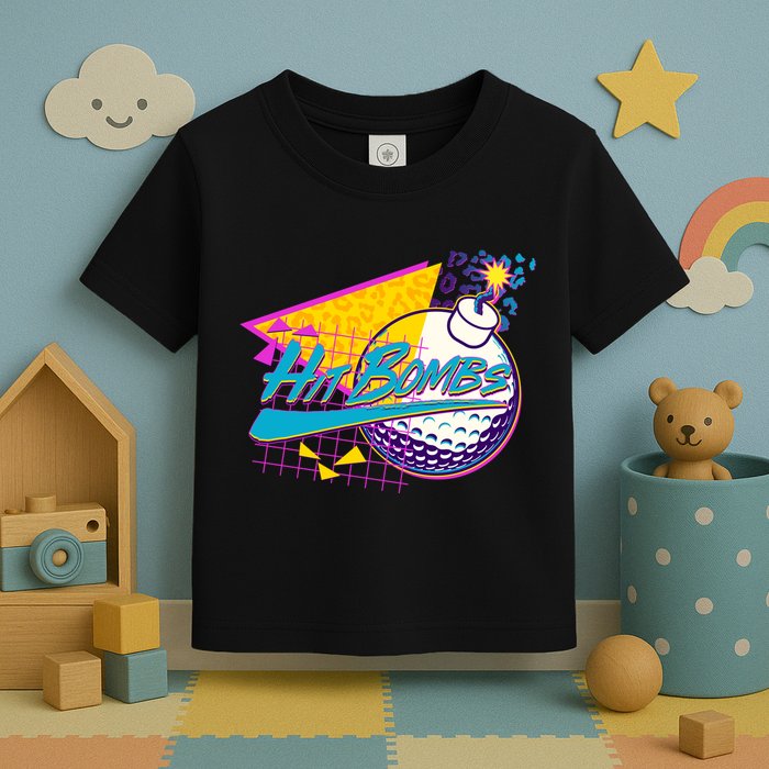 Retro 80's Hit Bombs Golfing Toddler T-Shirt