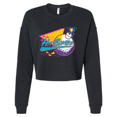 Retro 80's Hit Bombs Golfing Cropped Pullover Crew