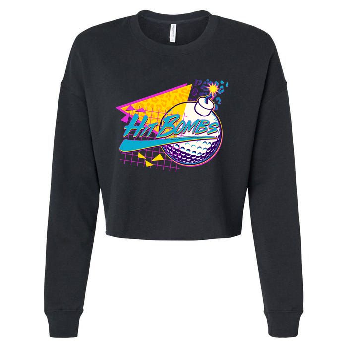 Retro 80's Hit Bombs Golfing Cropped Pullover Crew