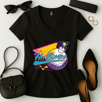 Retro 80's Hit Bombs Golfing Women's V-Neck T-Shirt