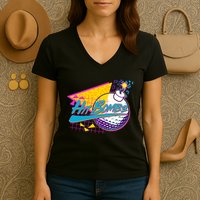 Retro 80's Hit Bombs Golfing Women's V-Neck T-Shirt