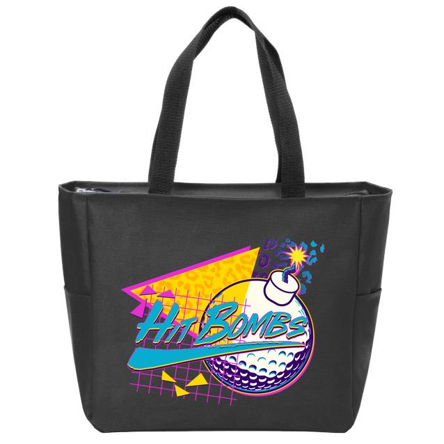 Retro 80's Hit Bombs Golfing Zip Tote Bag
