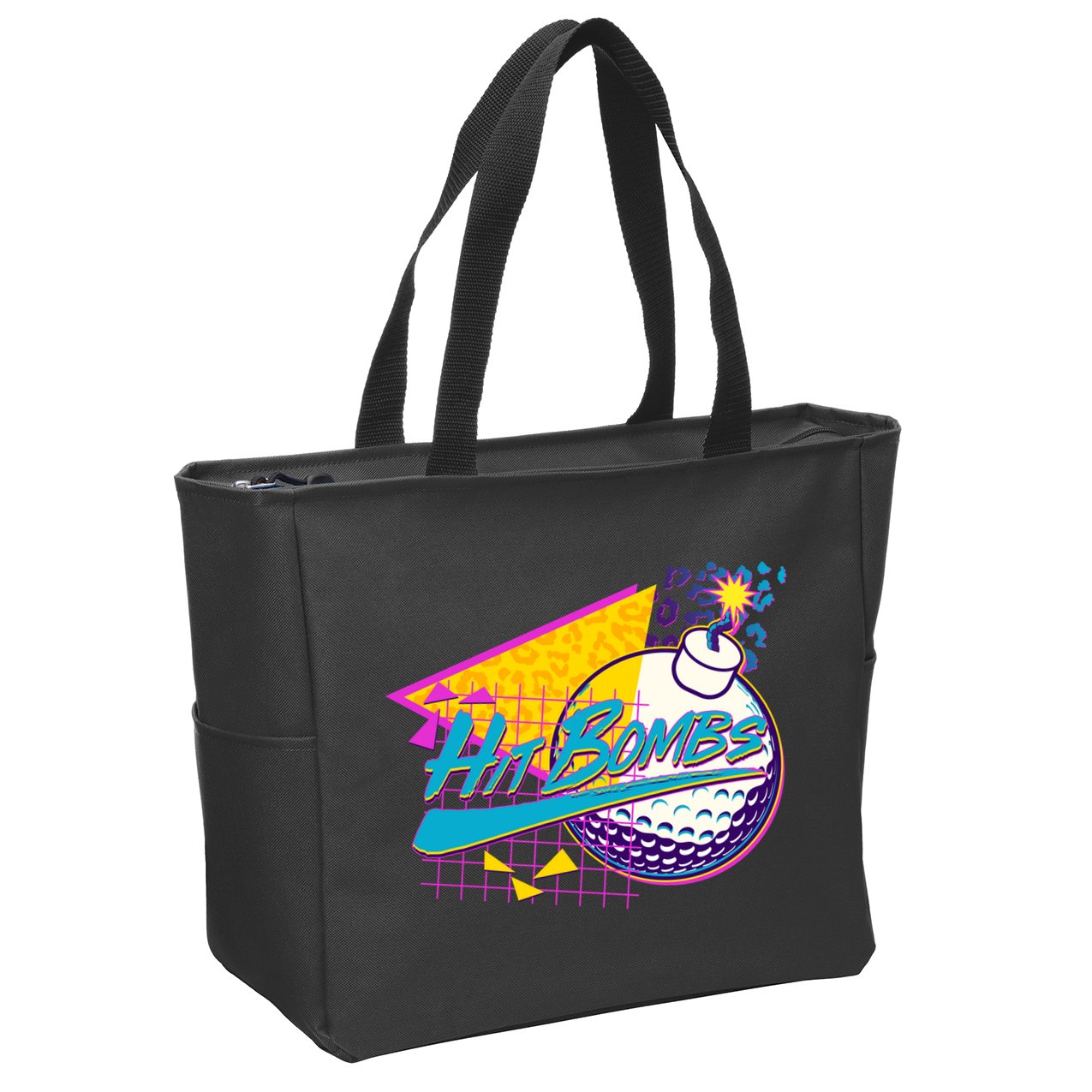 Retro 80's Hit Bombs Golfing Zip Tote Bag