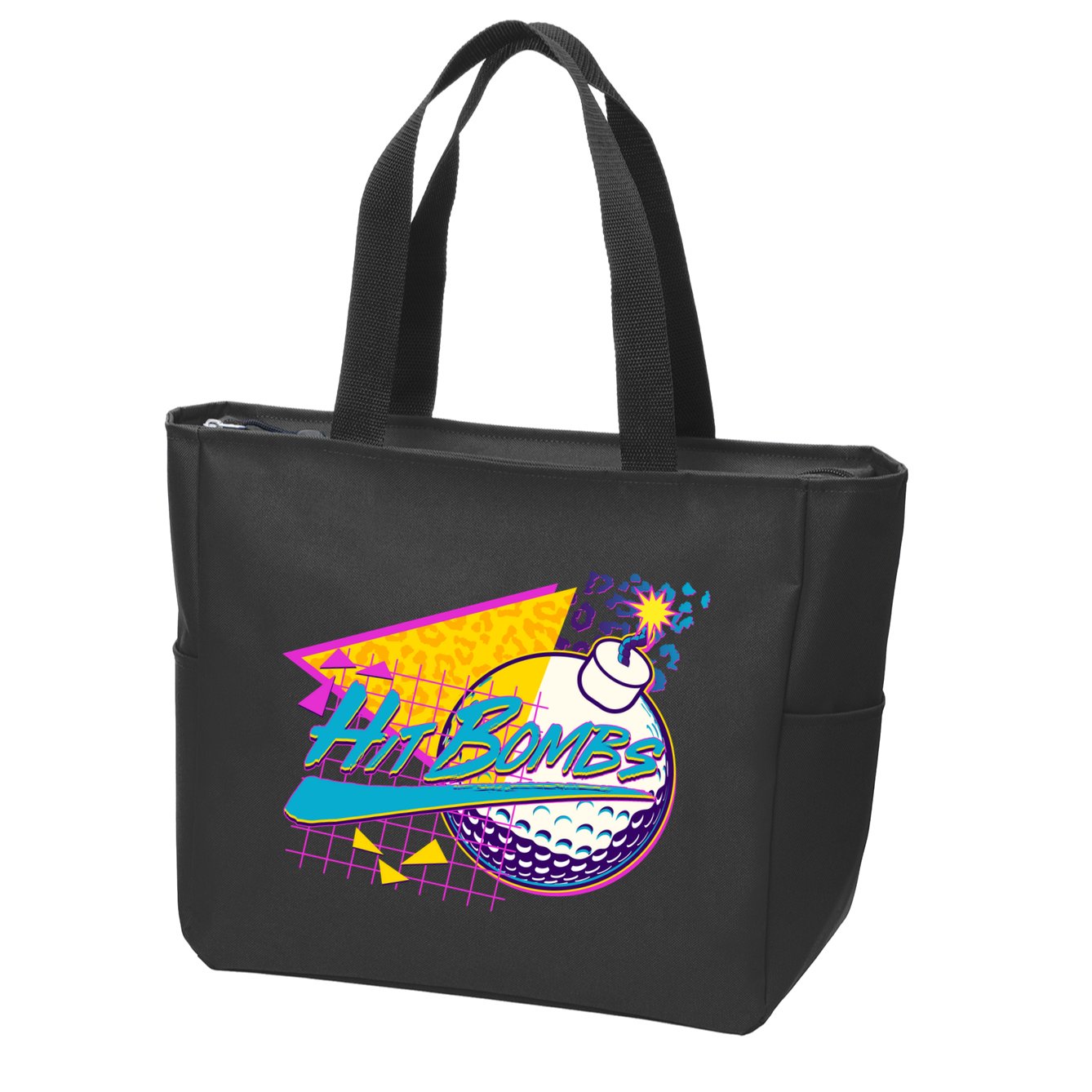 Retro 80's Hit Bombs Golfing Zip Tote Bag