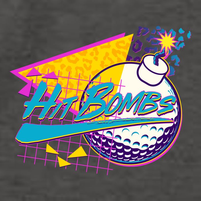 Retro 80's Hit Bombs Golfing Vector Backpack