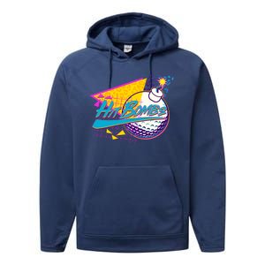 Retro 80's Hit Bombs Golfing Performance Fleece Hoodie