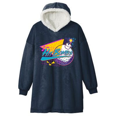 Retro 80's Hit Bombs Golfing Hooded Wearable Blanket