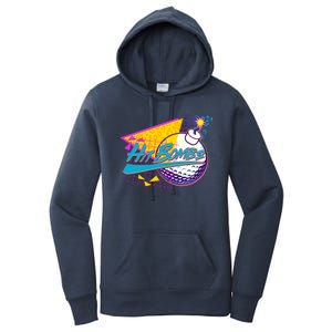 Retro 80's Hit Bombs Golfing Women's Pullover Hoodie